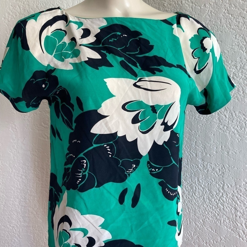 MISS O by Oscar de larenta VTG silk blouse . SZ 6 - Picture 3 of 9